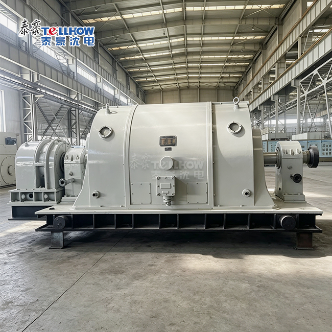 High-voltage three-phase synchronous motor-generator